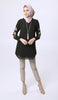 Nazmin Embroidered Long Tunic - Black