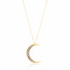 Nina Sterling Silver Crescent Moon Necklace - Gold/ Antique
