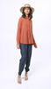 Nour Linen Cotton Buttondown Colllar Tunic Dress - Sunset - FINAL SALE