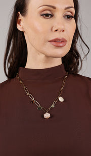 Hera Modern MashAllah Arabic Necklace-Moonstone