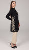 Nyla Gold Embellished Long Modest Tunic - Black