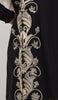 Nyla Gold Embellished Long Modest Tunic - Black