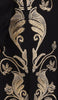 Nyla Modest Long Formal Gold Embellished Maxi Dress - Black