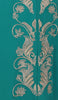 Nyla Modest Long Formal Gold Embellished Maxi Dress - Teal