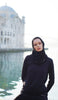 Hijab de sport extensible une pièce - Noir