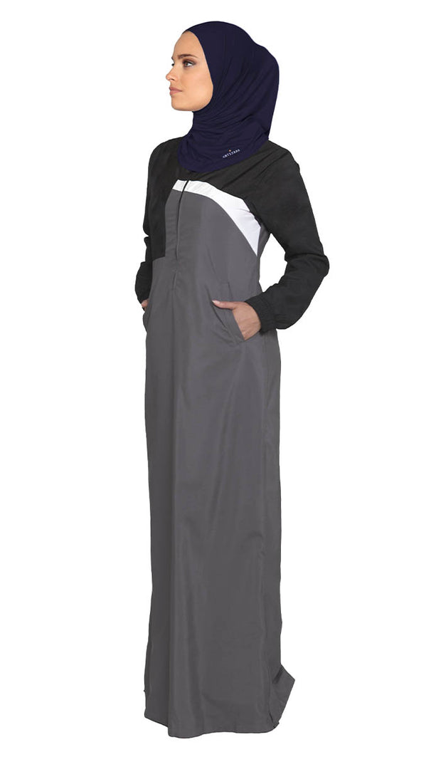 Hijab de sport extensible une pièce - Marine