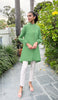 Panar Long Light Cotton Everyday Buttondown Shirt - Grass - FINAL SALE
