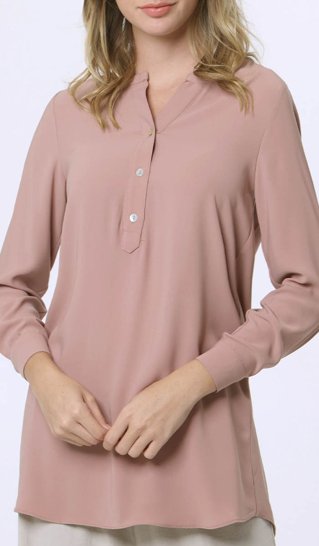 Parisa Long Modest Everyday Tunic - Dusty Rose - FINAL SALE