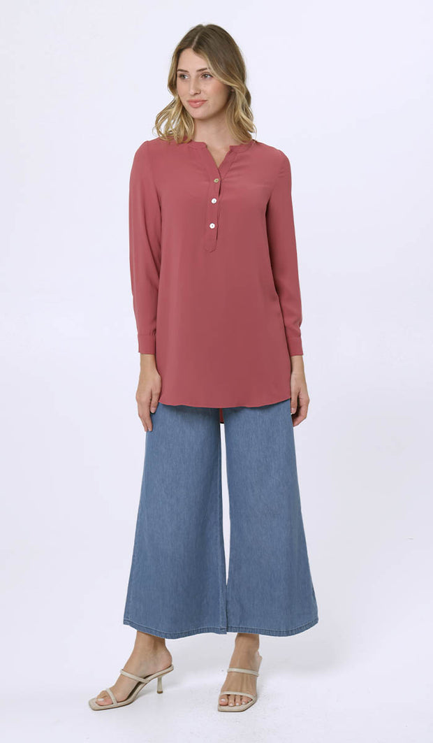 Parisa Long Modest Everyday Tunic - Rose Pink - FINAL SALE