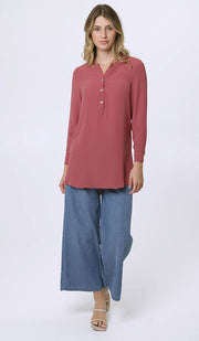 Parisa Long Modest Everyday Tunic - Rose Pink - FINAL SALE