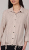Parvin Pinstripe Button-down Shirt - Mocha