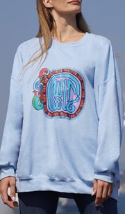 Pullover Sweatshirt with Arabic Calligraphy - MashAllah (مَا شَاءَ ٱللَّٰهُ) Floral