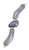 Bracelet de déclaration de géode d’améthyste violette