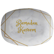 Ramadan Kareem Platter - Marble & Gold Print