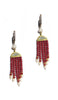 Boucles d'oreilles lustre à pampilles turques rouge rubis