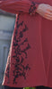 Rula Embroidered Long Modest Tunic - Antique Rose