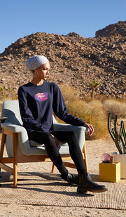 Rumi Quotes Fine Long Sleeve Womens T Shirt - Shine - Navy/ Multi