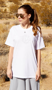 Rumi Quotes Fine Short Sleeve Unisex T Shirt - No Limits - White