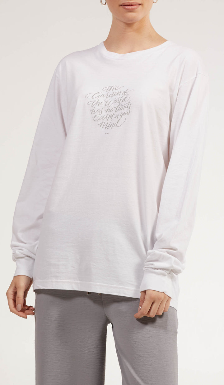 Rumi Quotes Fine Long Sleeve Unisex T Shirt - World - White
