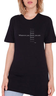 Rumi Quotes Fine Short Sleeve Unisex T Shirt - Love - Black