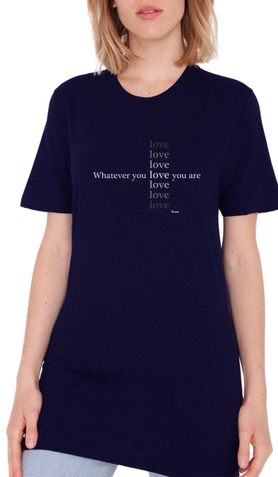 Rumi Quotes Fine Short Sleeve Unisex T Shirt - Love - Navy
