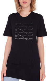 Rumi Quotes Fine T-shirt unisexe à manches courtes - Seek - Noir