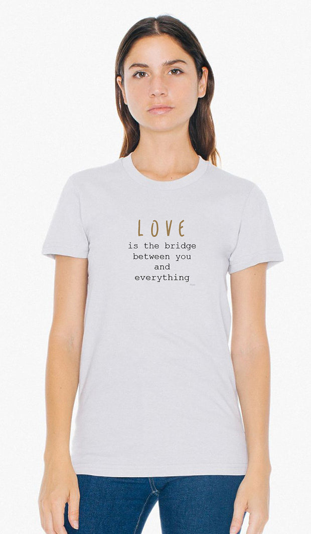 T-shirt Femme Rumi Quotes Fine à manches courtes - Bridge - Gris