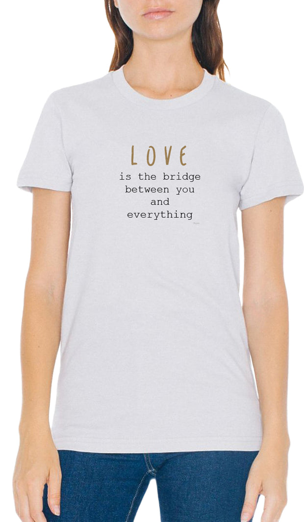 Rumi Quotes Fine Short Sleeve Womens T Shirt - Bridge - Gray