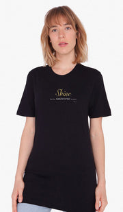 Rumi Quotes Fine Short Sleeve Womens T Shirt - Shine - Black