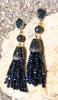 Boucles d'oreilles à pampilles turques bleu saphir