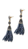 Boucles d'oreilles à pampilles turques bleu saphir