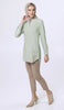 Sarwat Embroidered Mostly Cotton Tunic Dress - Mint - FINAL SALE