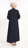 Sebil Modest Long Open Front Duster Jacket - Black