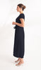 Sebil Modest Long Wrap Front Maxi Dress - Black