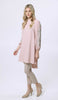 Robe tunique midi modeste brodée Seher - Blush