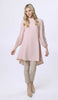 Robe tunique midi modeste brodée Seher - Blush
