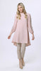 Seher Embroidered Modest Midi Tunic Dress - Blush - FINAL SALE