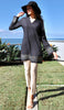 Selma Embroidered Mostly Cotton Modest Tunic - Black