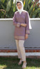 Selma Embroidered Mostly Cotton Modest Tunic - Mocha