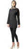 Sera Long Modest Two Way Tunic - Black - FINAL SALE