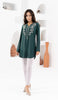 Shermin Embroidered Long Modest Tunic - Forest
