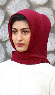 Soft Everyday Jersey Wrap Hijab - Maroon