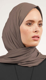 Hijab en jersey premium de tous les jours - Vison