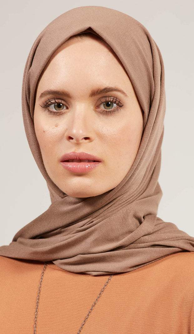 Soft Everyday Jersey Wrap Hijab - Mink