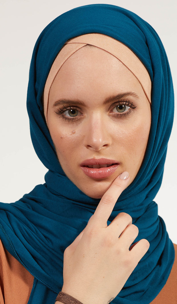Soft Everyday Jersey Wrap Hijab - Teal Blue