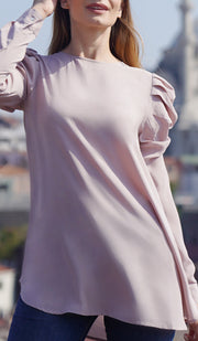 Tunique à manches froncées Soraya Essential - Rose Blush - Vente Finale