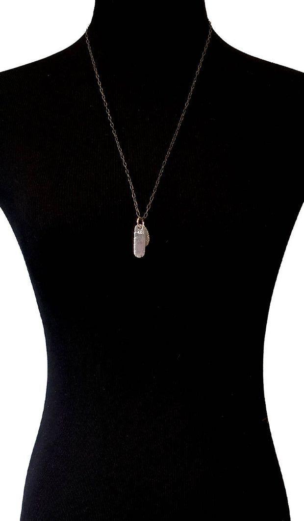 Sterling Silver Antique Look Allah Tag Necklace