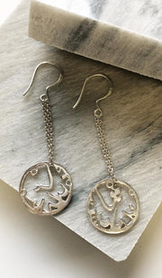 Boucles d'oreilles de louange MashAllah en argent sterling