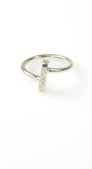 Sterling Silver Small Alhamdulillah Ring - Silver