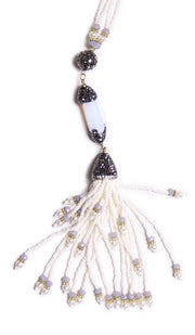 Turkish Artisan Tassel Necklace - Moonstone - FINAL SALE